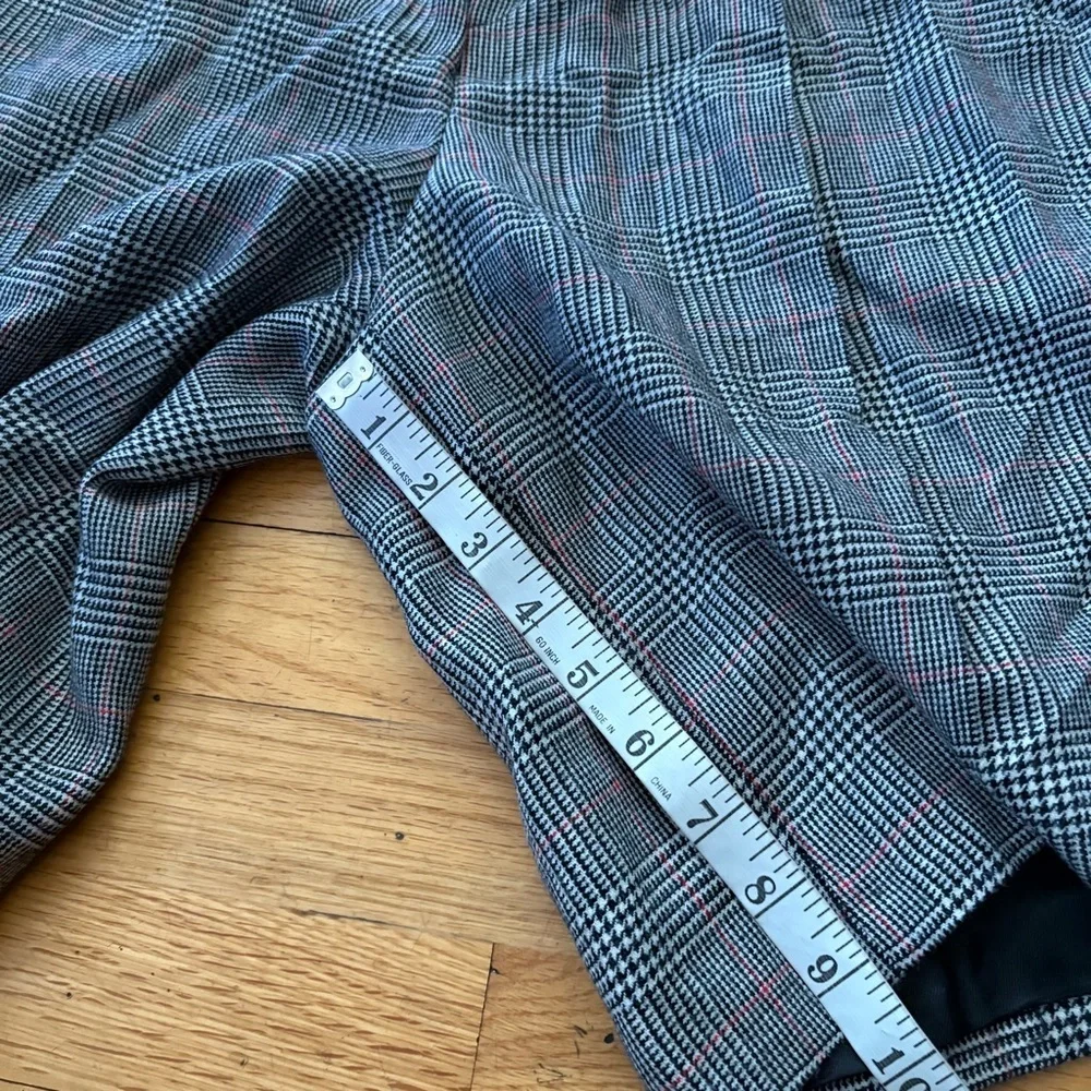 Vintage Georgio Saint Angelo Plaid Wool Pleated Shorts Size 6